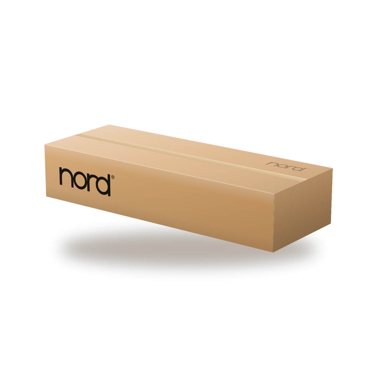 Illustrative render of the Replacement Shipping Box for PK27 Pedal Keyboard — plain brown carton, not a photograph