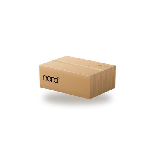 Illustrative render of the Replacement Shipping Box for Drum 3P — plain brown carton, not a photograph
