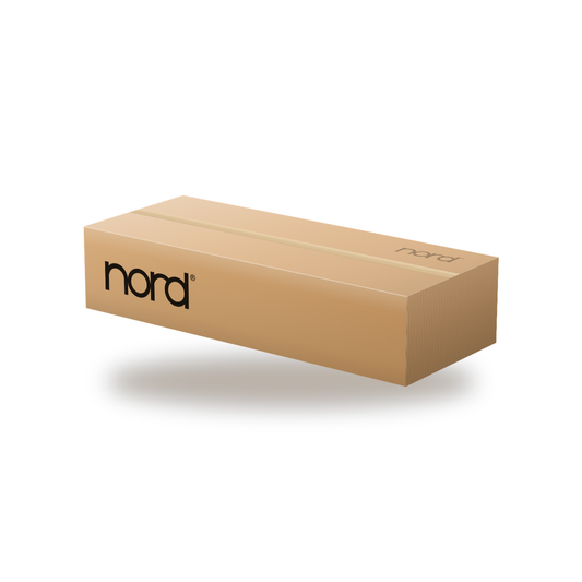 Illustrative render of the Replacement Shipping Box for Pedal Keys 25 — plain brown carton, not a photograph