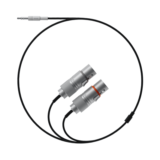 Textile 3.5mm to 2x XLR Socket