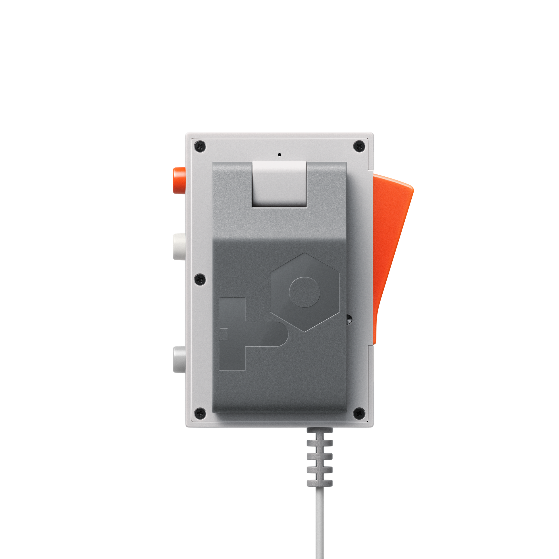EP-2350 FX MIC rear view with 3.5 mm curly cable and USB-C